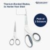 imageWestcott Travel Safe TitaniumBonded Mini Folding Scissors for Fabric and Paper TSA Compliant and Portable for Crafting Sewing Supplies ampamp More8 and 5 Scissors Combo Pack