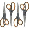 imageWestcott 8Inch Titanium Bonded Straight Scissors Soft Handle GrayYellow 4Pack4Pack