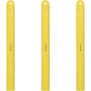 imageWestcott 12 inch Magnetic Flexible Rulers 3 Pack Yellow for School Office Crafts and DIY Measuring Tools for Students and AdultsSet of 3