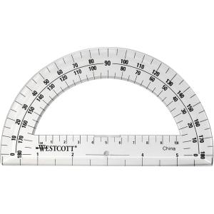 imageWestcott 6Inch Plastic 180 Degree Protractor Clear