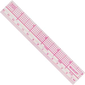 imageWestcott 6quot 10ths Transparent Graph Ruler InchesMetric Translucent Color W20
