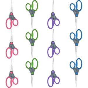 imageWestcott 6quot Kids Scissors for Students Ages 8 for School and Craft Projects Back to School Supplies for Big Kids SoftTouch Handles in Assorted Colors 12 pack