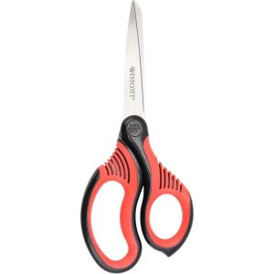 imageWestcott 8Inch TitaniumBonded Premium Handle Scissors for Office and Home BlackRed