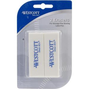 imageWestcott Eraser 2Pack White Standard 14610