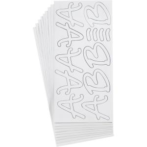 imageWestcott LetterCraft 2Inch Permanent Vinyl Lettering Angelina Script White 15821