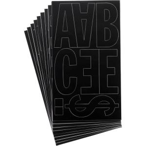 imageWestcott LetterCraft Permanent Vinyl Lettering Franklin Gothic 6Inch White 15865Black