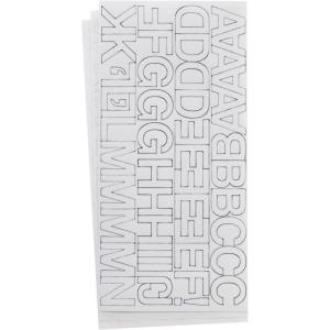 imageWestcott LetterCraft Permanent Vinyl Lettering Helvetica 1Inch White 15861 single