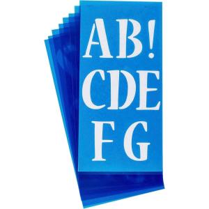 imageWestcott LetterCraft Stencil Helvetica Font 2Inch Characters 15841Nueva Font
