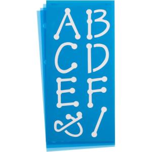 imageWestcott LetterCraft Stencil Helvetica Font 2Inch Characters 15841Spot Font