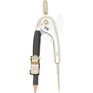 imageWestcott Metal Ball Bearing Compass with Pencil Nickel Plated 12201Ball Bearing