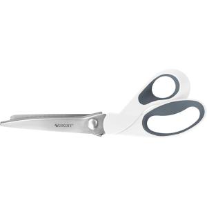 imageWestcott Pinking Shears for Fabric Cutting 95quot TitaniumBonded ZigZag Edge Soft Handle Scissors with Bent Handle for Crafting Sewing QuiltingPinking Shears