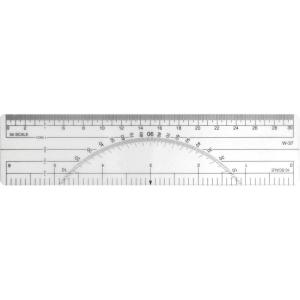 imageWestcott Protractor Ruler 6quot 10ths 50ths Transparent W37