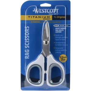 imageWestcott Travel Safe TitaniumBonded Mini Folding Scissors for Fabric and Paper TSA Compliant and Portable for Crafting Sewing Supplies ampamp More55 Quilting Scissors