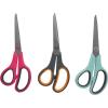 imageWestcott 8quot Straight Stainless Steel Soft Handle Scissors Assorted Colors Pack of 158 Pack of 3