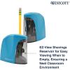 imageWestcott Battery Pencil Sharpener for Kids Bright Colors Durable Stainless Steel Blades EZView Shavings Reservoir School Supplies Back to School Classroom1 Count Pack of 1