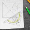 imageWestcott Set Square 22 cm with Detachable Handle Transparent Plastic Set Square with Yellow Scale Technical Scale ampamp Protractor for School University or Office E10134 0014 cm 1 Stck