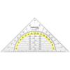 imageWestcott Set Square 22 cm with Detachable Handle Transparent Plastic Set Square with Yellow Scale Technical Scale ampamp Protractor for School University or Office E10134 0014 cm 1 Stck
