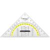 imageWestcott Set Square 22 cm with Detachable Handle Transparent Plastic Set Square with Yellow Scale Technical Scale ampamp Protractor for School University or Office E10134 0022 cm with handle