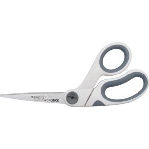 imageWestcott 8quot Bent Titanium Bonded NonStick Craft Scissors with Adjustable Glide Feature 16374