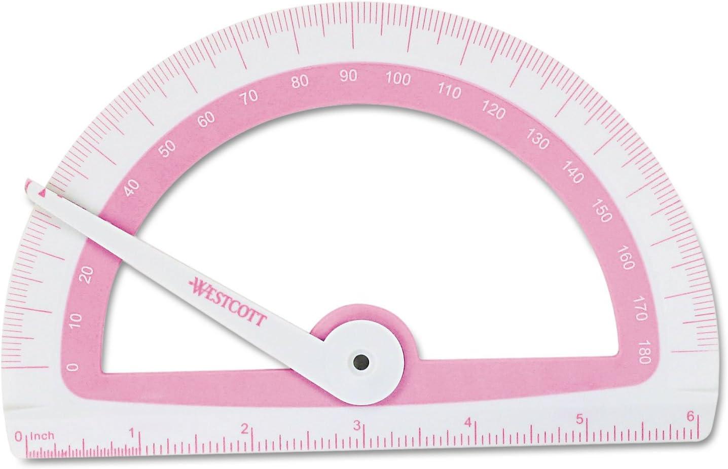 imageWestcott 14376 Soft Touch School Protractor with Microban Protection Assorted Colors