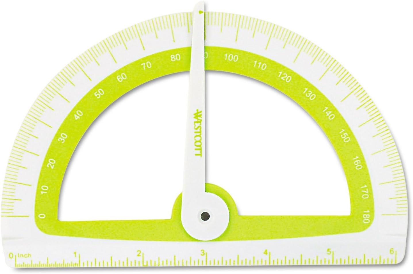 imageWestcott 14376 Soft Touch School Protractor with Microban Protection Assorted Colors