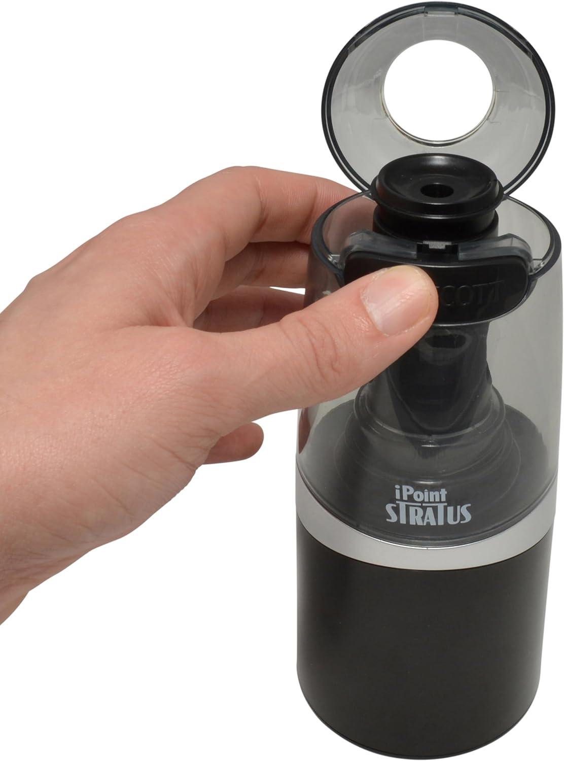 imageWestcott 17793 iPoint Stratus Electric Pencil Sharpener with TitaniumBonded Blades and PopTop Canister for School Office and Home Assorted ColorsStratus