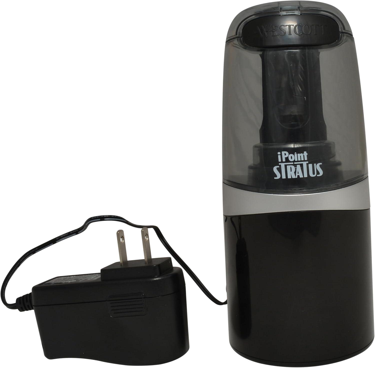 imageWestcott 17793 iPoint Stratus Electric Pencil Sharpener with TitaniumBonded Blades and PopTop Canister for School Office and Home Assorted ColorsStratus