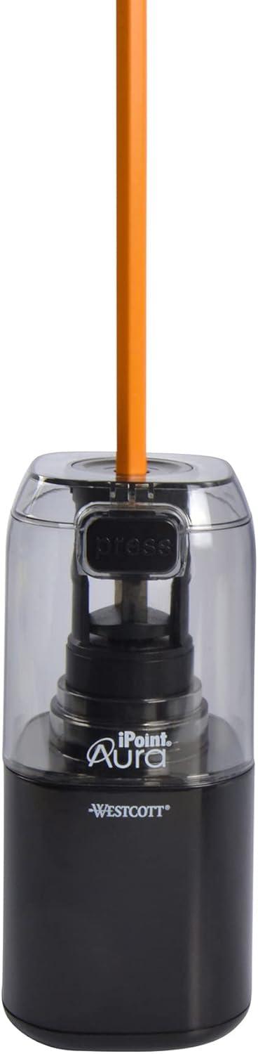 imageWestcott 17794 iPoint Stratus Battery Pencil Sharpener with TitaniumBonded Blades and PopTop Canister for School Office and Home Assorted ColorsAura