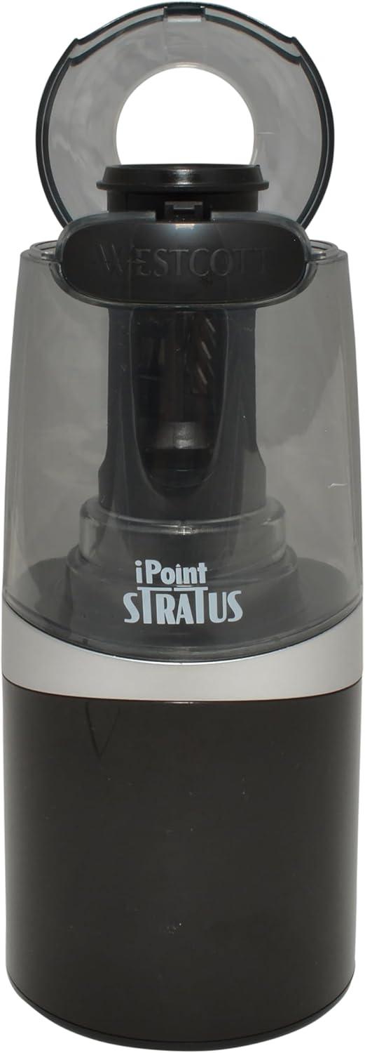 imageWestcott 17794 iPoint Stratus Battery Pencil Sharpener with TitaniumBonded Blades and PopTop Canister for School Office and Home Assorted ColorsStratus