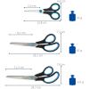 imageWestcott Easy Grip Scissors 3 pieces Blue  Set of 3 universal scissors with comfort grip  Extra sharp ampamp durable stainless steel blade  Scissors for crafting household school ampamp office  N90032 00