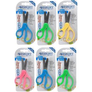 imageWestcott School Kumfy 5quot Metal Blunt Tip Assorted Colors Pack of 6 ACM135946