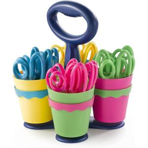 imageWestcott School Scissor Caddy and Kids Scissors 24 Scissors and 1 Caddy 5Inch Pointed Case of 4 14755Pointed  Case of 4