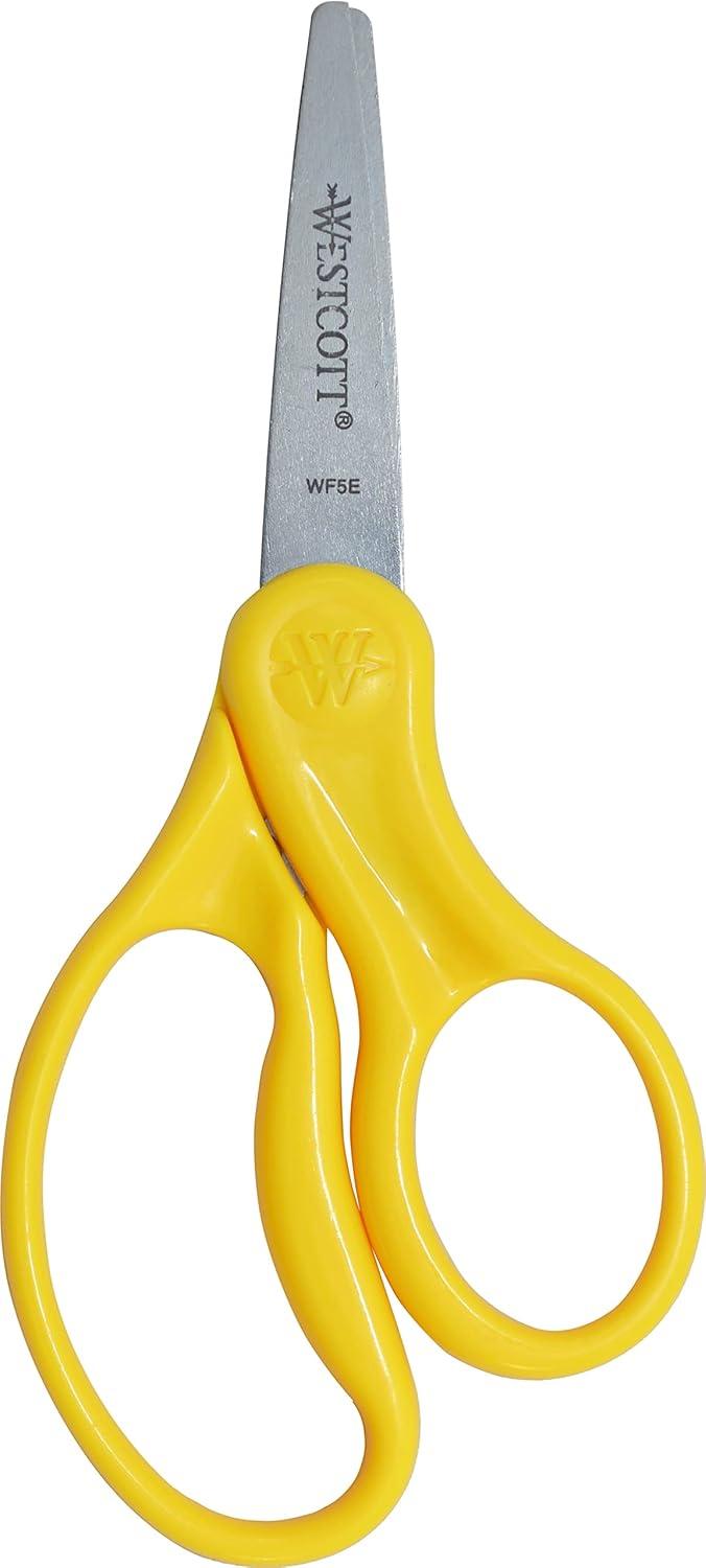 imageWestcott Hard Handle Kids Scissors 5quot Pointed Assorted Colors 2Pack