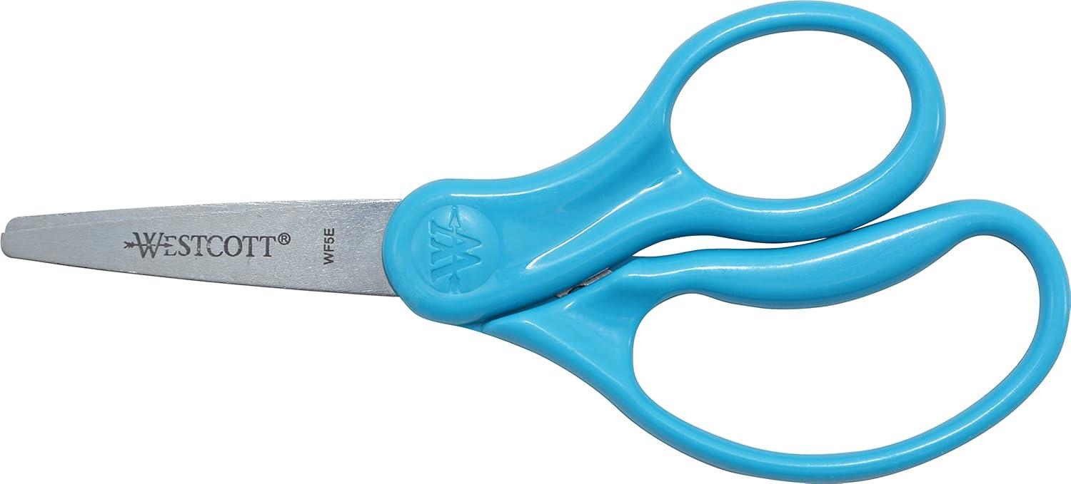 imageWestcott Hard Handle Kids Scissors 5quot Pointed Assorted Colors 2Pack