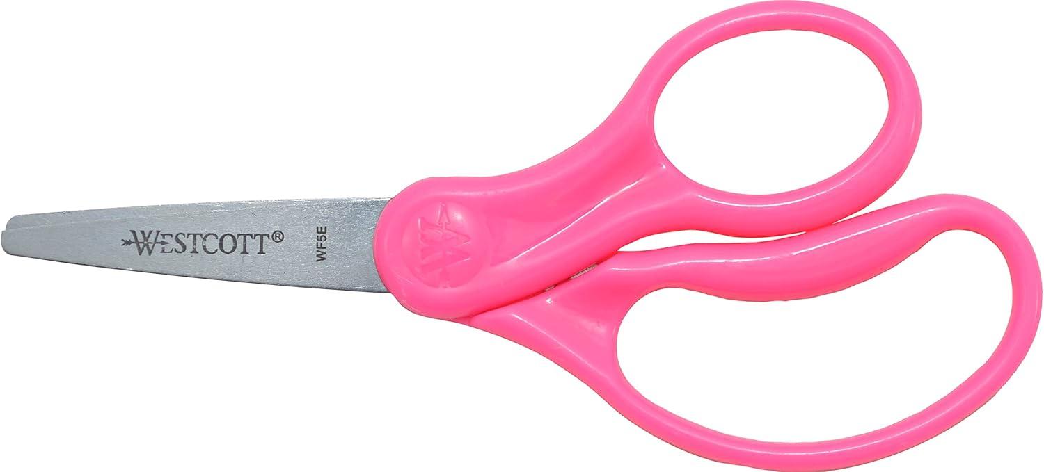 imageWestcott Hard Handle Kids Scissors 5quot Pointed Assorted Colors 2Pack