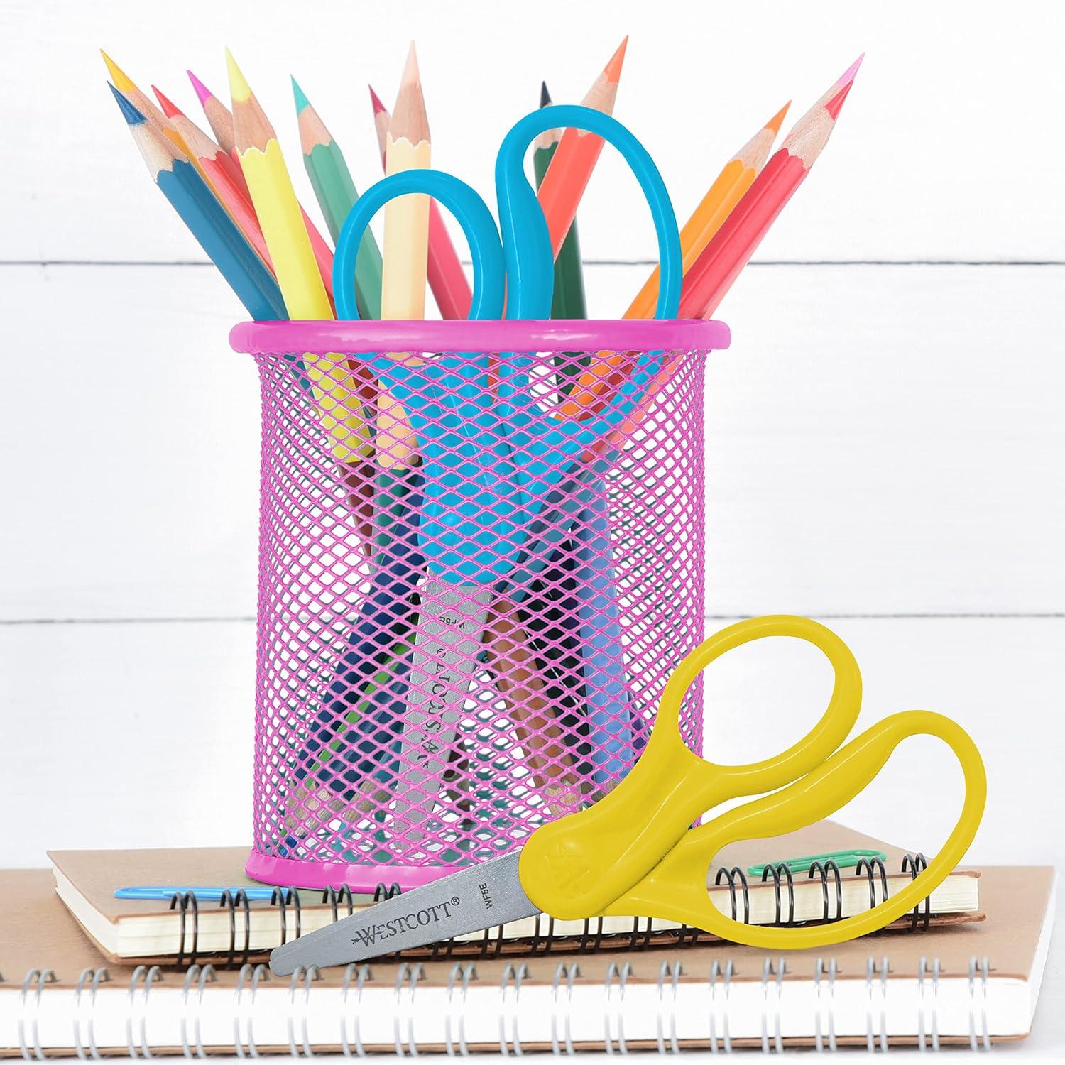 imageWestcott Hard Handle Kids Scissors 5quot Pointed Assorted Colors 2Pack