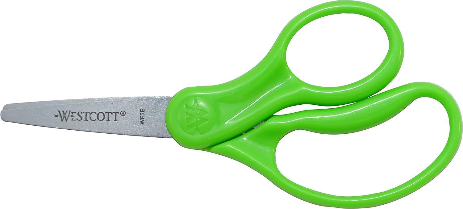 imageWestcott Hard Handle Kids Scissors 5quot Pointed Assorted Colors 2Pack