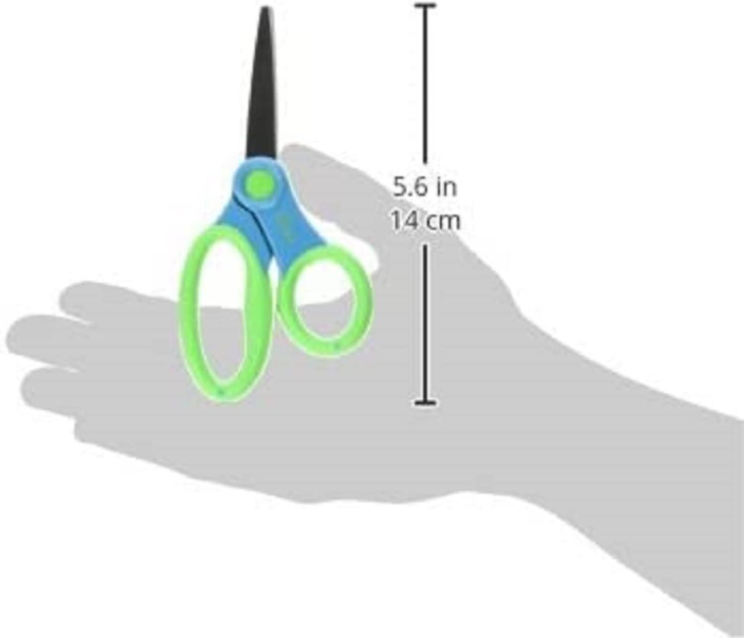 imageWestcott Soft Handle Kids Scissors Assorted Colors 5Inch Pointed 12 Pack 14874