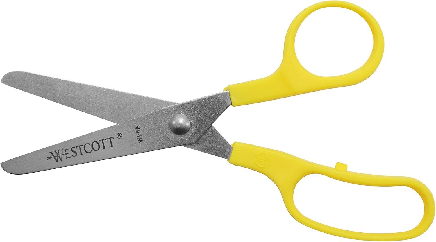 imageWestcott Kleencut Kids Blunt Scissors with Storage Rack 5 Set of 12 Assorted ColorsCase of 3