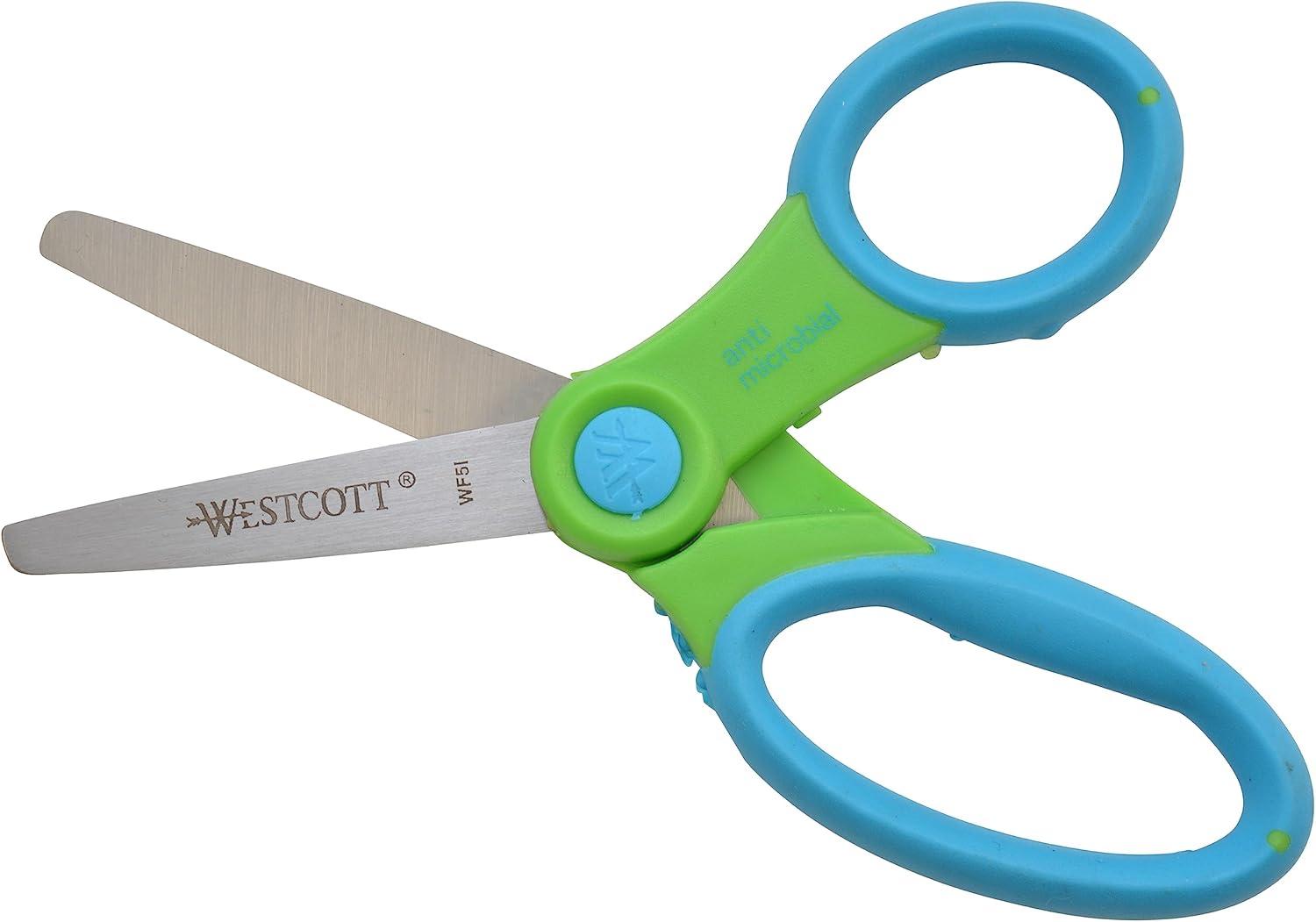 imageWestcott Soft Handle Kids Scissors Assorted Colors 5Inch Blunt 14596