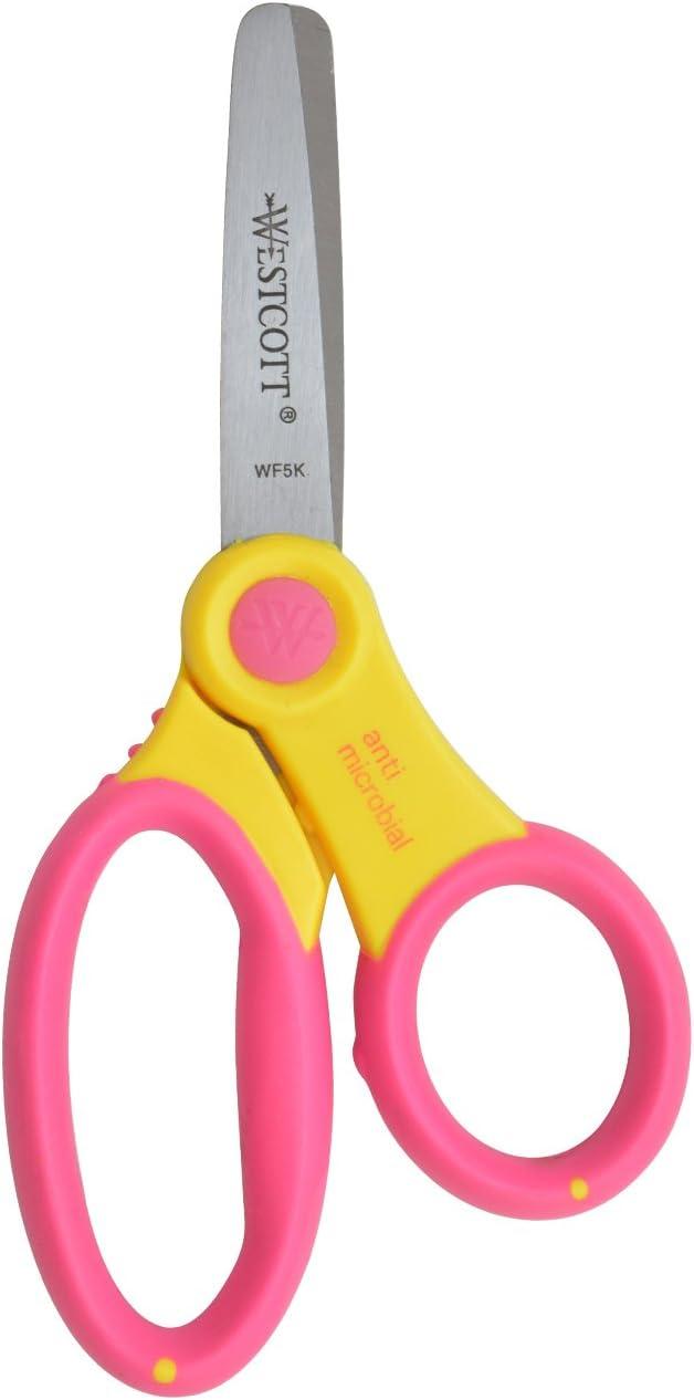 imageWestcott Soft Handle Kids Scissors Assorted Colors 5Inch Blunt 14596