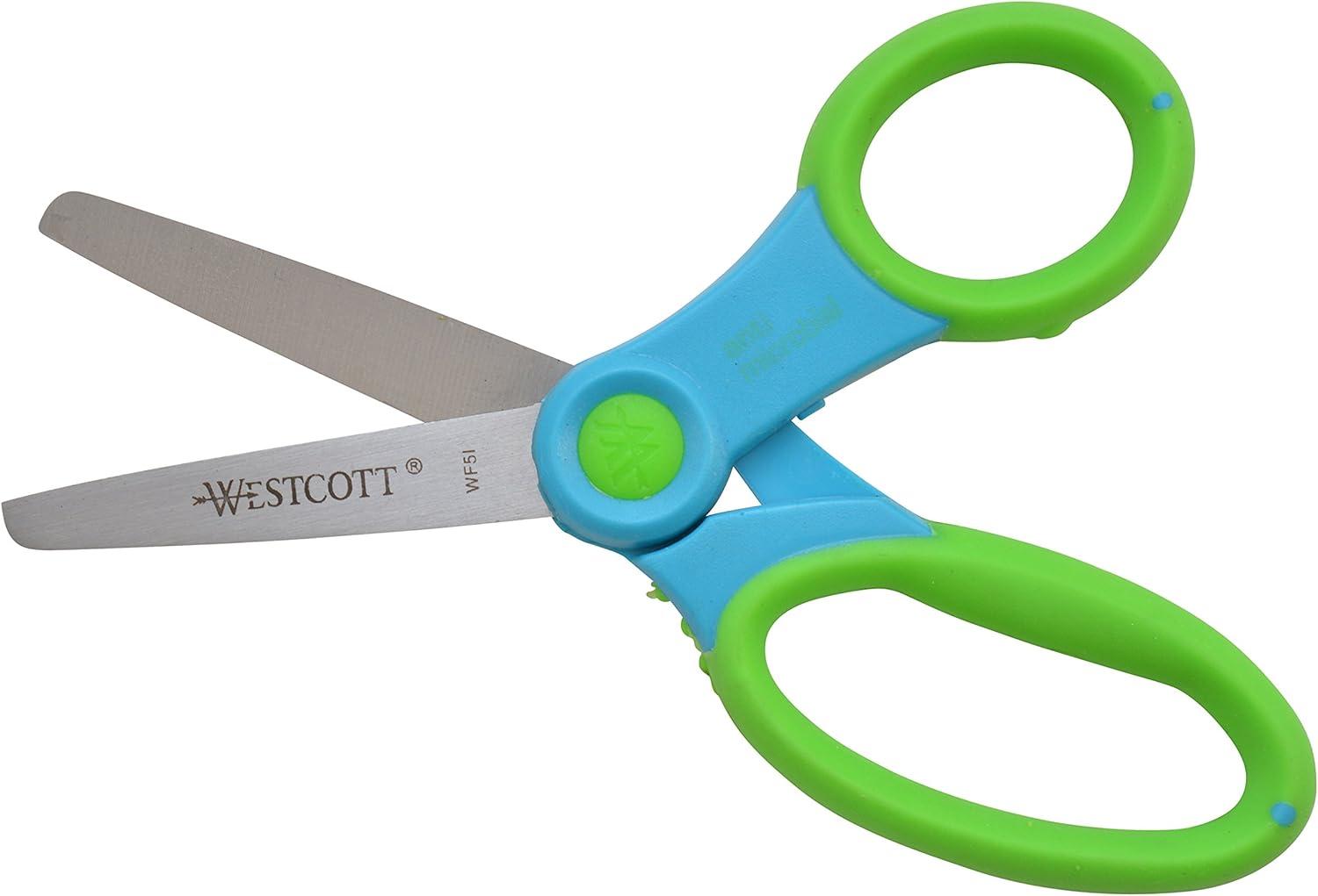 imageWestcott Soft Handle Kids Scissors Assorted Colors 5Inch Blunt 14596