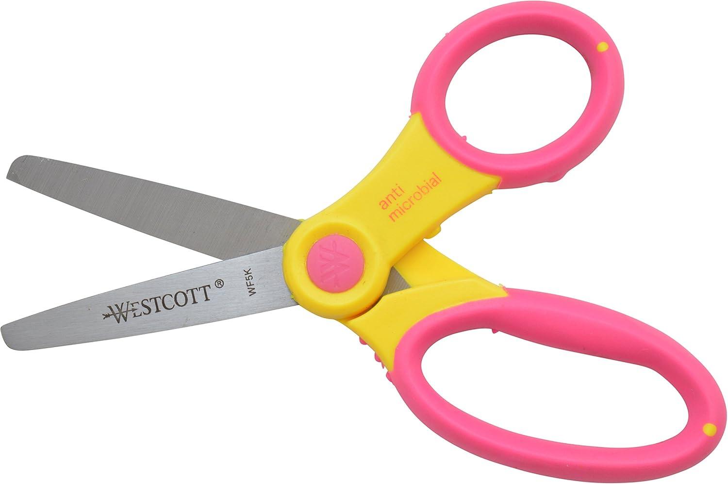 imageWestcott Soft Handle Kids Scissors Assorted Colors 5Inch Blunt 14596