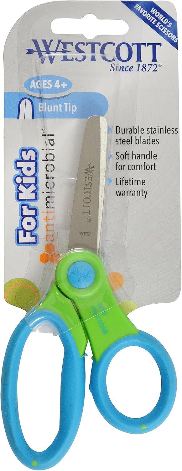 imageWestcott Soft Handle Kids Scissors Assorted Colors 5Inch Blunt 14596