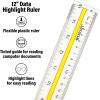 imageWestcott Acrylic Data Highlight Reading Ruler with Tinted Guide 15 Clear Pack of 2