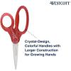 imageWestcott GEM CrystalDesign 7Inch Pointed Student Scissors for Ages 12 Classroom Essential with Comfortable Grip Ideal for Left or Right Hand Back to School School Supplies PinkPink Gem