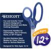 imageWestcott GEM CrystalDesign 7Inch Pointed Student Scissors for Ages 12 Classroom Essential with Comfortable Grip Ideal for Left or Right Hand Back to School School Supplies PinkBlue Gem