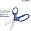 imageWestcott GEM CrystalDesign 7Inch Pointed Student Scissors for Ages 12 Classroom Essential with Comfortable Grip Ideal for Left or Right Hand Back to School School Supplies PinkBlue Gem