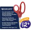 imageWestcott GEM CrystalDesign 7Inch Pointed Student Scissors for Ages 12 Classroom Essential with Comfortable Grip Ideal for Left or Right Hand Back to School School Supplies PinkPink Gem