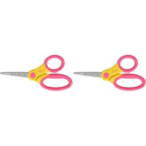 imageWestcott 14597 Right and LeftHanded Scissors Soft Handle Kids Scissors Ages 48 5Inch Pointed TipSingle Pack of 2